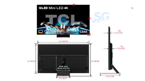טלוויזיה “75 TCL 75C845