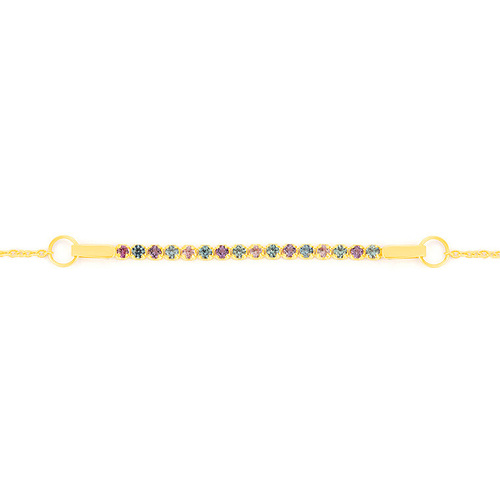 צמיד Coral Reef אבני חן טבעיות מזהב 14K