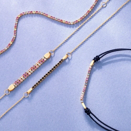 צמיד Coral Reef אבני חן טבעיות מזהב 14K