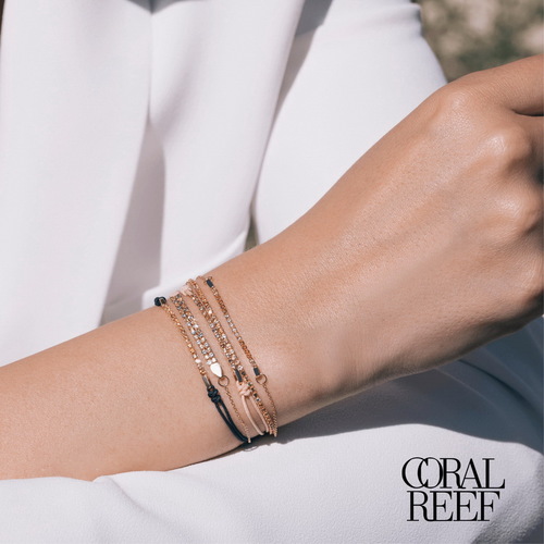 צמיד Coral Reef אבני חן טבעיות מזהב 14K