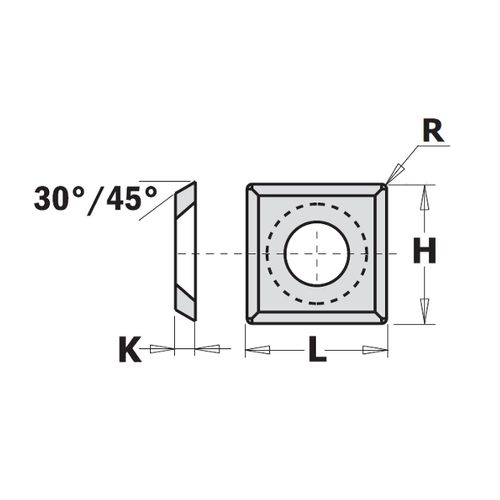 סכינים מתחלפות 14x14x2 פינה עגולה R0.75