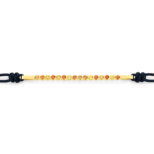 צמיד Coral Reef סיליקון שחור ואבני חן טבעיות מזהב 14K