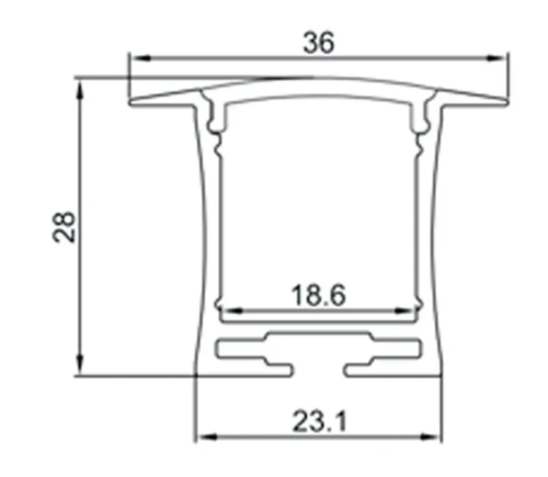 פרופיל אלומיניום 3525 שקוע  ACTEC