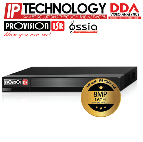 מערכת הקלטה PROVISION NVR8-16400AN(1U) 8M