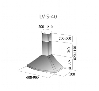 קולט אדים דגם: LV-S-40