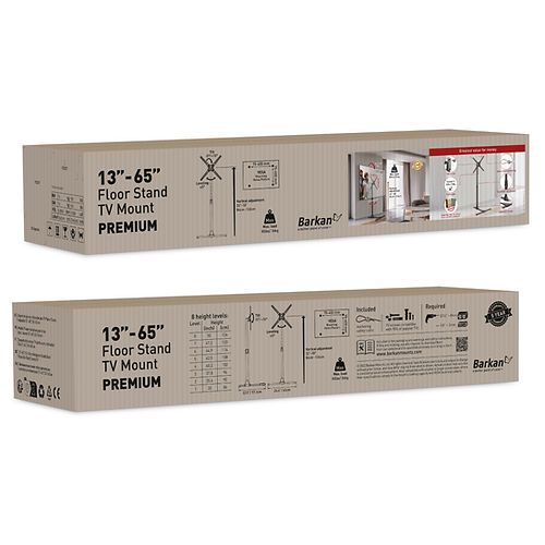 דגם FS310T- סטנד ברקן רצפתי אלגנטי למסכי טלוויזיה 13 - 65 אינץ'