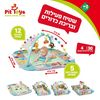 שטיח פעילות עם בריכת כדורים - כחול