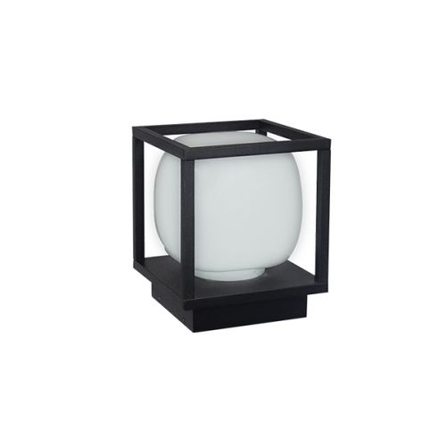 מנורת חומה (בולרד) מסדרת מון 20W מוגנת IP54 גוף שחור CT יורולוקס 

