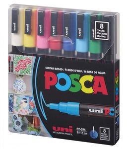 מארז 8 מרקרים לתחביב ויצירה פוסקה PC-3MR