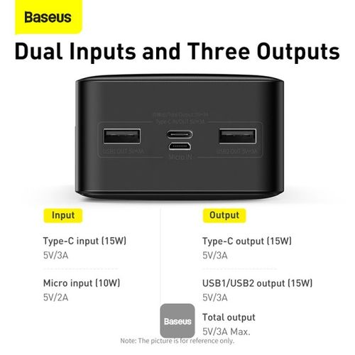 מטען נייד BASEUS 30000MAH 15W BIPOW 