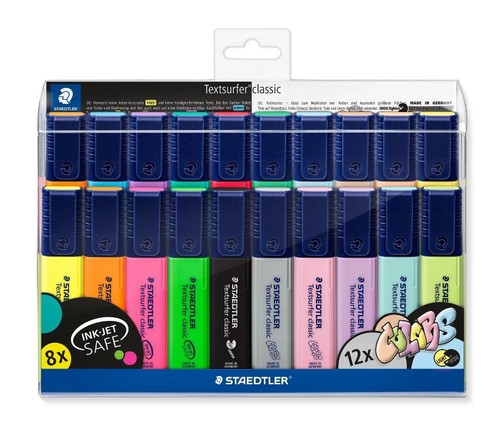 מרקרים זוהרים - סט של 20 יח STAEDTLER Textsurfer classic