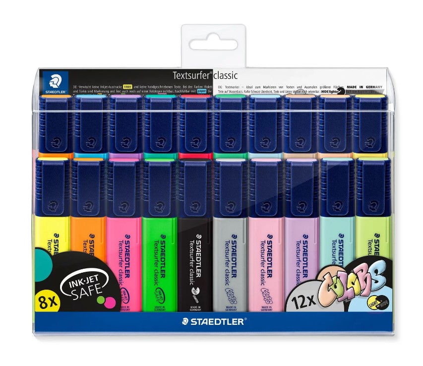 מרקרים זוהרים - סט של 20 יח STAEDTLER Textsurfer classic