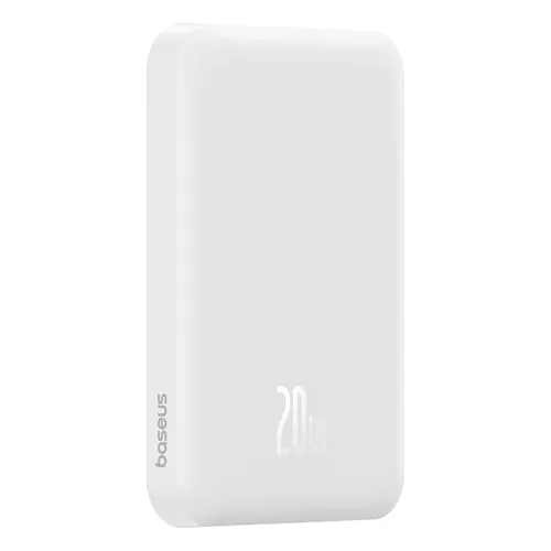 מטען נייד Baseus 5000mAh 20W Magnetic mini - צבע לבן