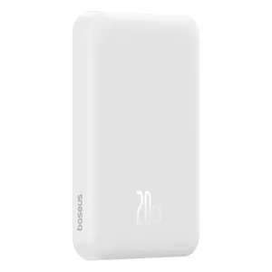 מטען נייד Baseus 5000mAh 20W Magnetic mini - צבע לבן