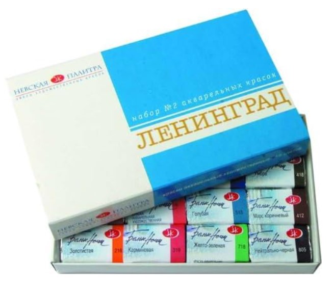 סט 16 צבעי מים White Nights (קופסת קרטון)