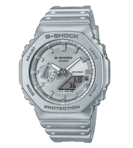 שעון יד ג’י-שוק קארבון אנלוגי דיגיטלי G-SHOCK - כסוף