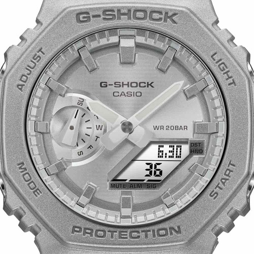 שעון יד ג’י-שוק קארבון אנלוגי דיגיטלי G-SHOCK - כסוף