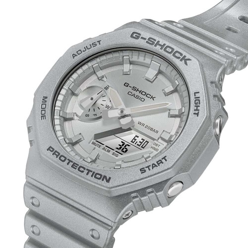 שעון יד ג’י-שוק קארבון אנלוגי דיגיטלי G-SHOCK - כסוף
