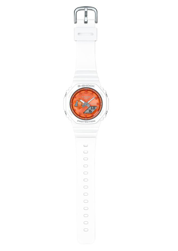 שעון יד ג׳י-שוק יוניסקס קארבון G-SHOCK - לבן-כתום