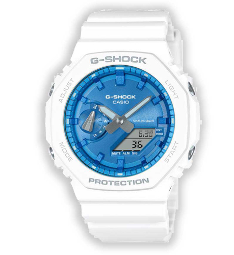 שעון יד ג׳י-שוק יוניסקס קארבון G-SHOCK - לבן-כחול