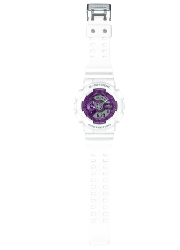 שעון יד ג’י-שוק אנלוגי דיגיטלי G-SHOCK - לבן-סגול