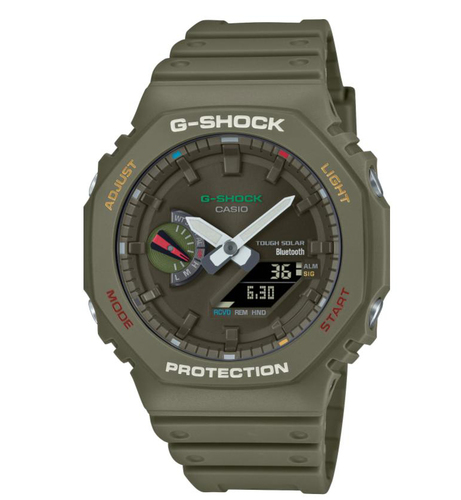 שעון יד ג׳י-שוק קארבון בלוטות׳ G-SHOCK - צבע זית