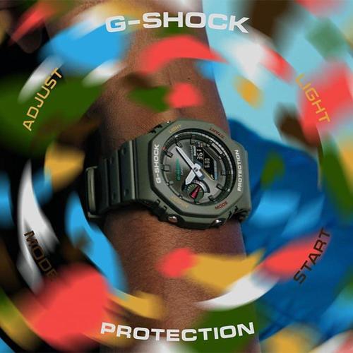 שעון יד ג׳י-שוק קארבון בלוטות׳ G-SHOCK - צבע זית