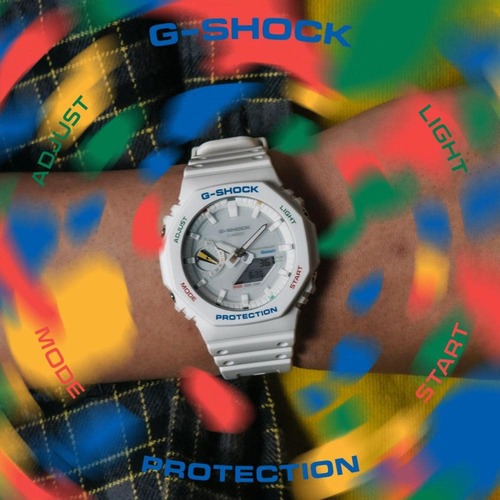 שעון יד ג׳י-שוק קארבון בלוטות׳ G-SHOCK - צבע לבן
