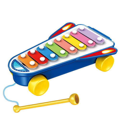 קסילופון צבעוני על גלגלים - כחול האנגר