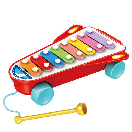 קסילופון צבעוני על גלגלים - אדום האנגר