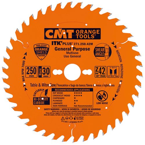 משור נגטיבי דק לחיתוף עץ 216x1.8/1.2x30 Z=36 -5° ATB 10° + shear 8°
