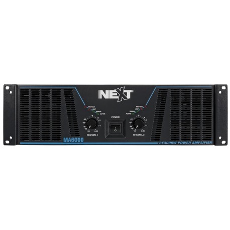 מגבר כח 2 ערוצים מקצועי 2Ω 2X3000W דגם NEXT MA6000