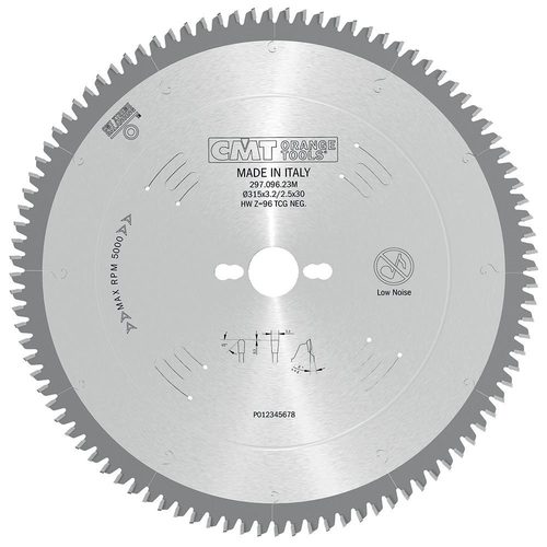 305x3.2/2.5x30 T96 TR/P מסור לחיתוך אלומיניום