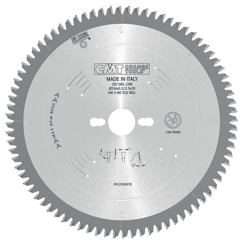 250x3.2/2.5x30 T80 TR/P מסור לחיתוך אלומיניום