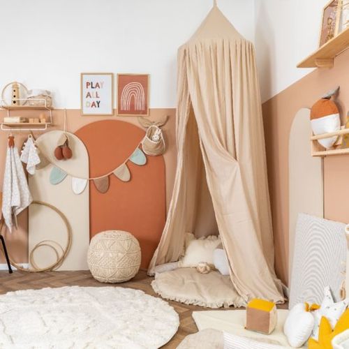 כילת תקרה מעוצבת לחדר ילדים - חום