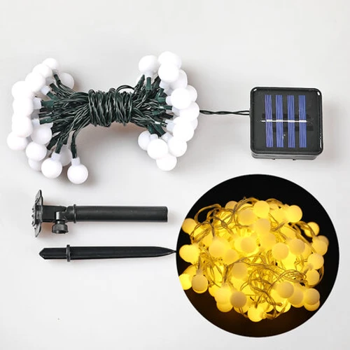 שרשרת סולארית דקורטיבית 50 כדורים עמידה למים
