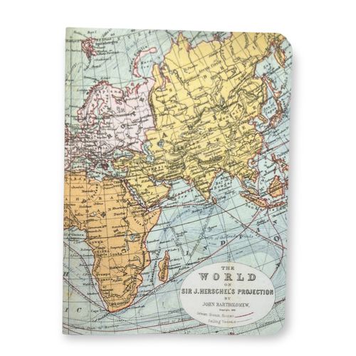 מחברת מיני : Vintage World Map (משבצות)
