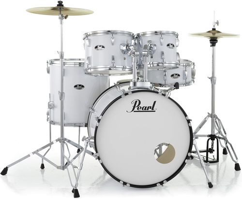 זוית נוספת PEARL ROADSHOW 5PC DRUMKIT PURE WHITE 