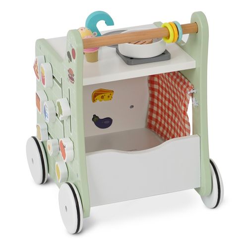 הליכון עגלת מטבח מעץ 