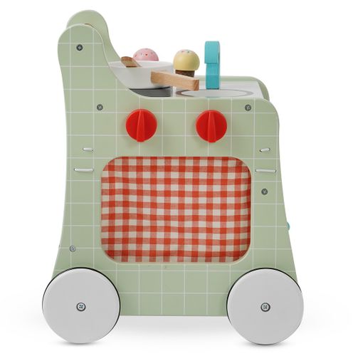 הליכון עגלת מטבח מעץ 