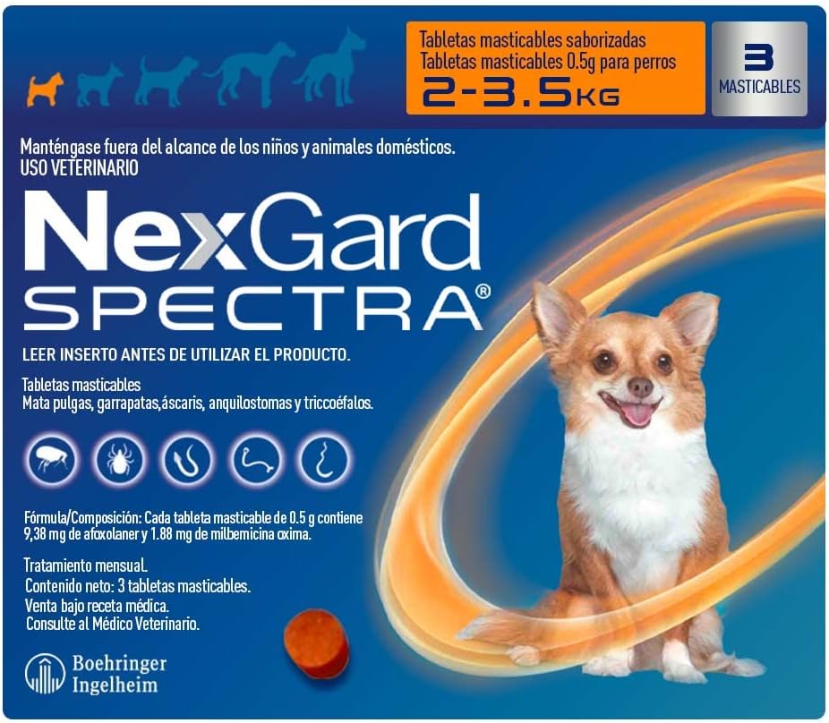 נקסגארד ספקטרה 2-3.5 NexGard SPECTRA תוקף 08/27