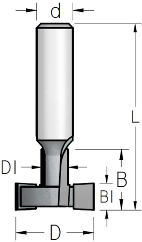 כרסום ל T-SLOT קנה 1/2 קוטר 35 מ