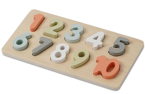 פאזל מספרים 10 חלקים מעץ 
