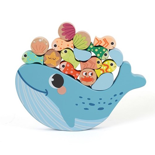 משחק איזון לוויתן מעץ - ‏‏‏‏Wooden Whale Balancing Game