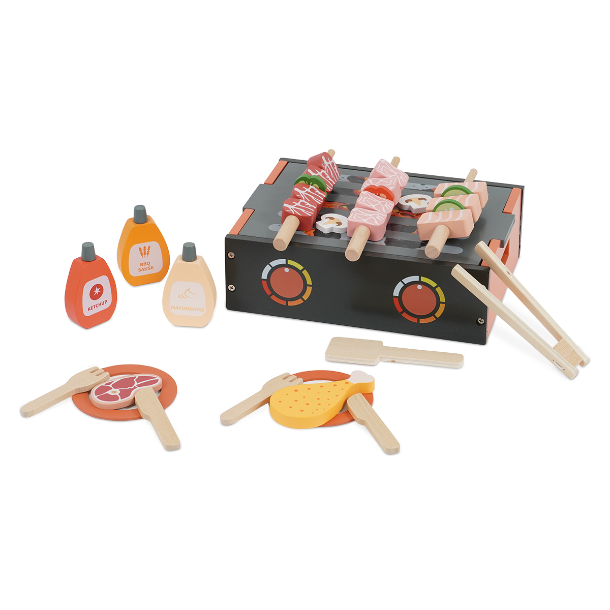 סט ברביקיו מעץ - ‏‏‏‏Wooden Barbecue Set דייניז - Dainy