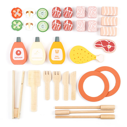סט ברביקיו מעץ - ‏‏‏‏Wooden Barbecue Set דייניז - Dainy's