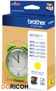 ראש דיו מקורי צהוב  BROTHER LC125XLY Yellow