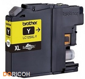 ראש דיו מקורי צהוב  BROTHER LC125XLY Yellow