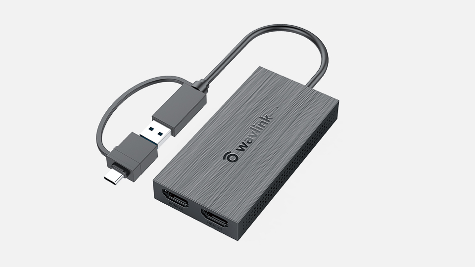 מתאם USB3.0+C ל2 יציאות HDMI כתצוגה כפולה UG7602HC 