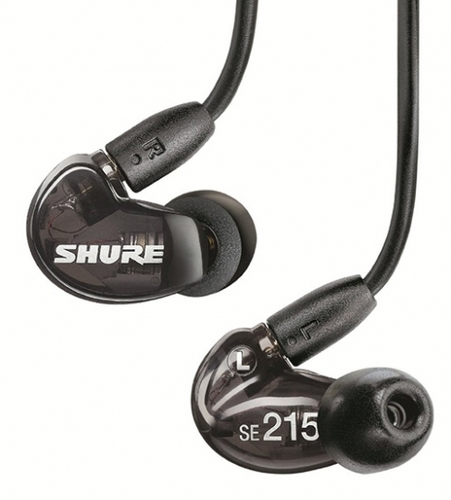 אוזניות שחורות SHURE SE-215-K-E